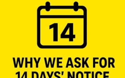 Why we ask for 14 Days Notice on Our Storage Units